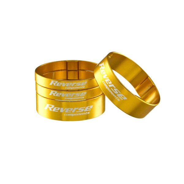 REVERSE Spacer Set Ultralight Gold 1 1/8" 5mm 10mm Steuersatz Fahrrad MTB