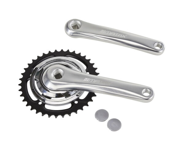 MATRIX Kettenradgarnitur Alu 4-kant 38 Zähne 170mm f. Nabenschaltung City silber