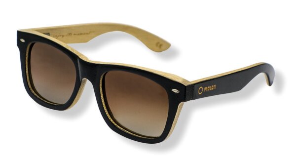 Sonnenbrille Melon Elwood Black,Gläser verspiegelt braun verlaufen MSS-FBB004C04L43