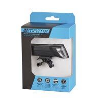 MATRIX LED Akku Frontleuchte 30 LUX StVZO Fahrrad Lenkerlampe Schwarz BFL 21