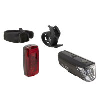 MATRIX LED Akku Fahrradlicht Set 30 Lux StVZO BLS 300...