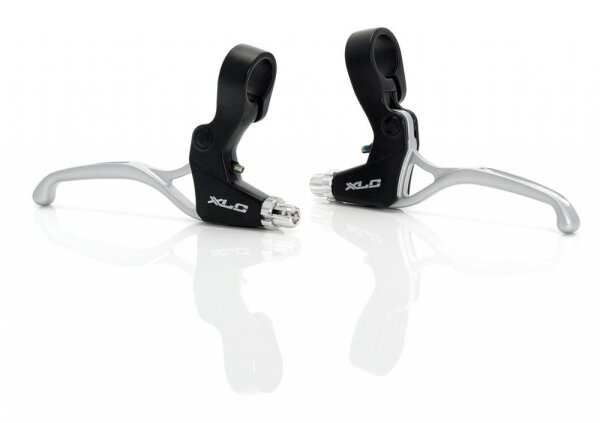 XLC BL-V02 Bremshebelset Alu schwarz/silber Drehgriff Fahrrad