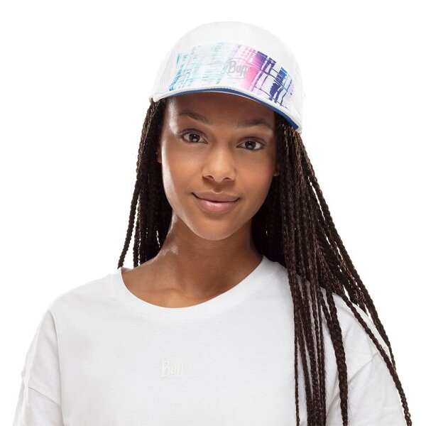 Buff Run Cap Kappe WIRA WHITE - Leichte Atmungsaktive Sport Mütze Unisex