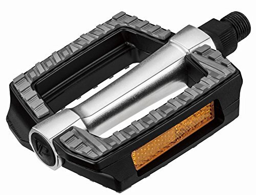 MATRIX Fahrradpedal PE63 Trekking City Comfort 9/16" kugelgelagert schwarz/silber