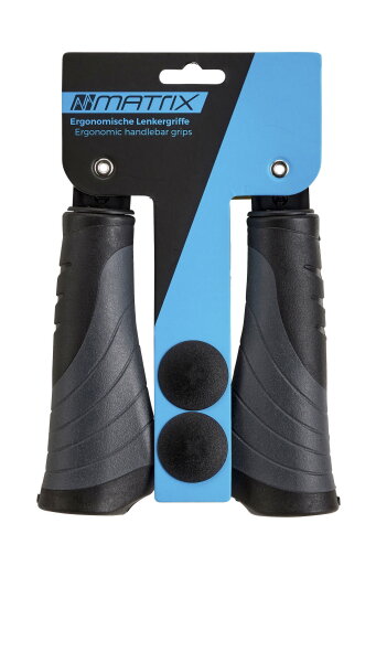 MATRIX Lenkergriff G9 Triple Density 130/130mm schwarz/grau Lockring Gummi/Alu