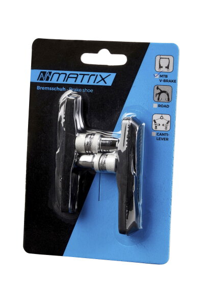 MATRIX V-Brake Bremsschuh Gummi 72mm Alufelgen Schraubversion Set Fahrrad