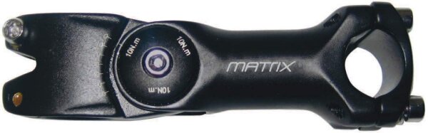 MATRIX Ahead-Vorbau ST10 Alu 110mm Fahrrad Vorbau Lenker Schwarz Matt