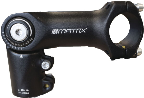 MATRIX Ahead Vorbau UP-2 AHS winkelverstellbar 25,4mm Lenkerklemmung 110mm Trekking City