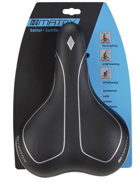 MATRIX Trekking Sattel S4 Damen Moderate Schwarz 261x188mm Komfort