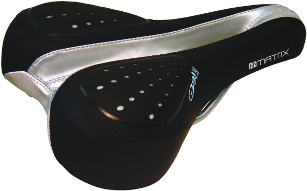MATRIX Trekking Sattel S9 Gel Damen City Touring Fahrradsattel Schwarz