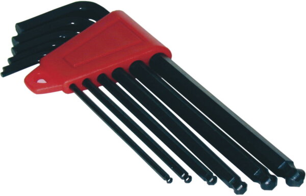 MATRIX Innensechskant-Set 6-tlg. Kugelkopf Inbus-Schlüssel 2-6mm mit Halter