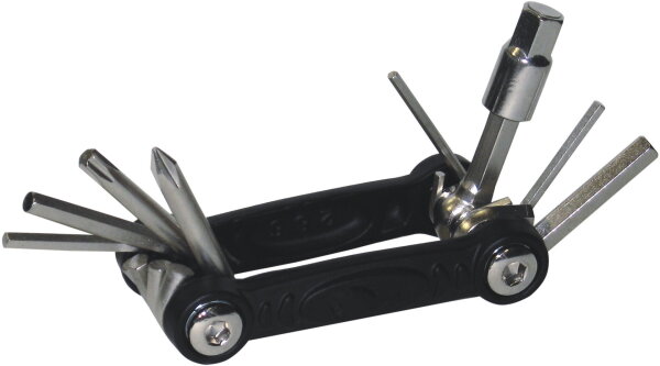 MATRIX Faltwerkzeug Mini Multi Tool 2 | 8 Funktionen | Inbus 2-8mm