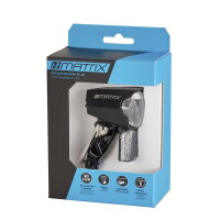 MATRIX LED Scheinwerfer 30 LUX FL28 Gabelkrone schwarz Dynamo StVZO