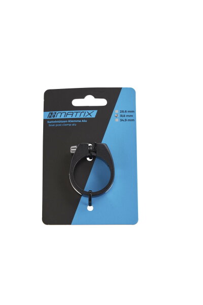 MATRIX Sattelstützklemme SC3 Alu 31,8mm schwarz Fahrrad Sattel Klemme
