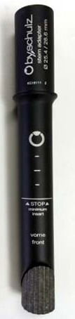 BY.SCHULZ A-Head Quill Adapter 1 1/8" schwarz-matt für Vorbauten Gewindegabel
